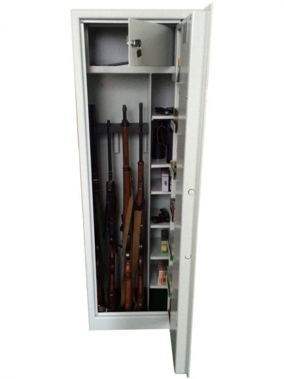 Kombinovaná skříň na čtyři zbraně ZJ 7 VARIANT, tmavě šedá, levá